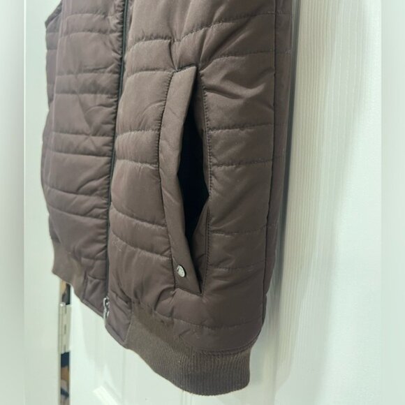 Robert Barakett Unisex Brown Quilted Vest sleeveless Jacket size medium - Picture 7 of 8